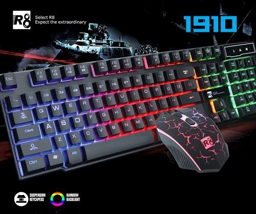 Combo Bàn phím & Chuột máy tính R8 1910 GAME CÓ LED