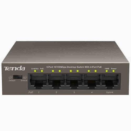 Thiết bị chuyển mạch Switch Tenda POE 5 Port TEF1105P(5-port 100Mbps với 4 port PoE)
