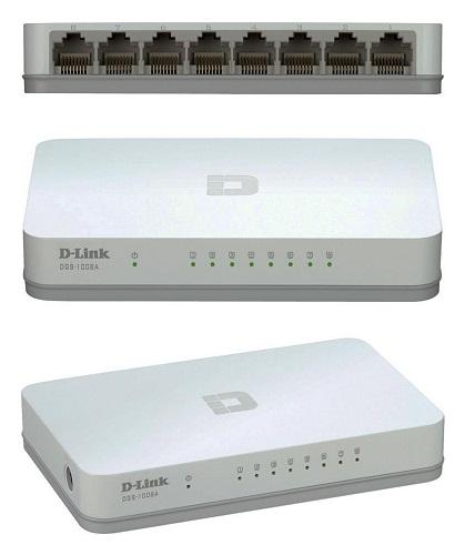 Thiết bị chuyển mạch Switch D-Link Port DGS-1008A 10/100/1000