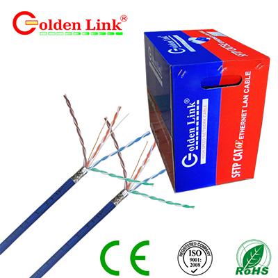 CÁP MẠNG GOLDEN JAPAN - 4 pair SFTP Cat6e 100m xanh dương chống nhiễu