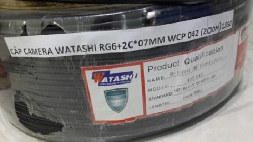 Cáp Camera Watashi WCP 042 RG6 + 2C*07MM - Cuộn 200M (Black)