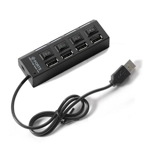 Hub USB chia 4 cổng usb tốc độ 2.0 hàng xịn có công tắc