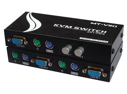 BỘ CHUYỂN ĐỔI TÍN HIỆU  KVM PS/2 DÙNG CHO SW VGA 2CPU RA 1LCD