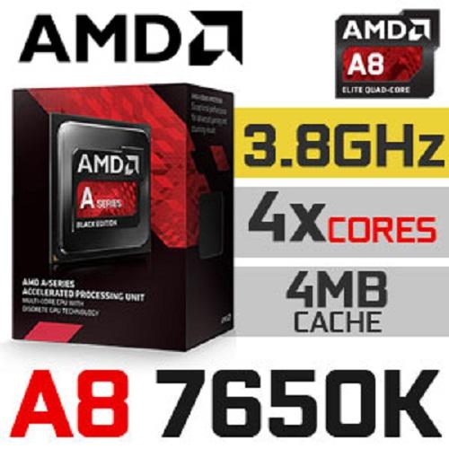 CPU AMD A8-7650K :4 nhân 4 luồng 3.30 GHz, xung tối đa 3.80 GHz Socket :FM2+ 
