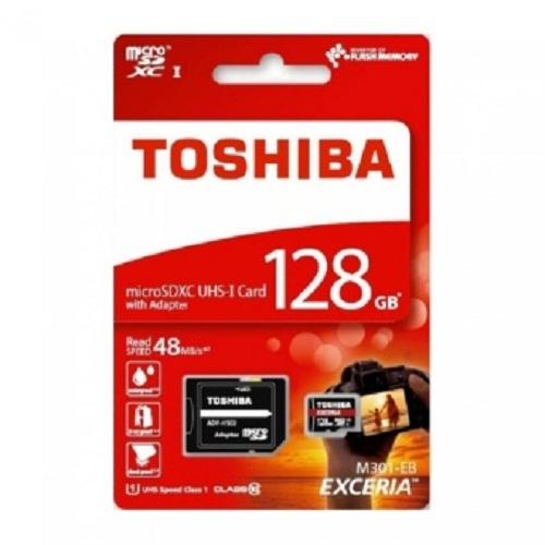 Thẻ nhớ Micro SD Toshiba 128G bảo hành 5 năm BOX đỏ thẻ nhỏ(C10) 90M