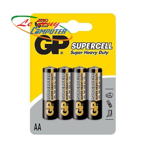PIN GP CARBON ZINC SUPERCELL 2A VỈ 4 VIÊN(GP15PL-2S4)