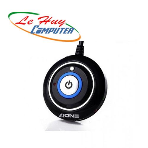NÚT NGUỒN AONE TRÒN: CÓ ĐÈN LED--2AUDIO-2USB—ĐẾ DÁN