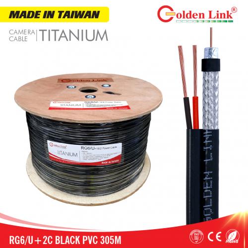 Cáp đồng trục Camera Goldenlink RG6/U+2C MADE IN TAIWAN 305M