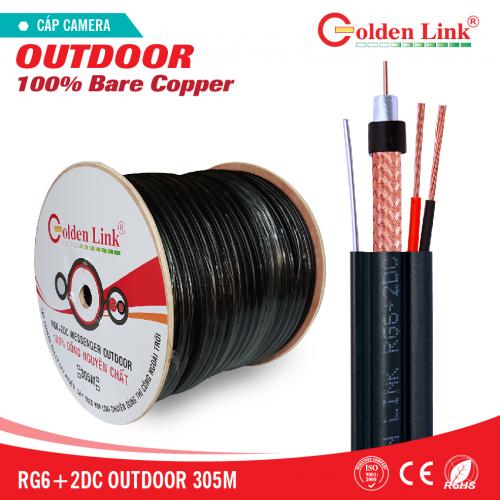 Cáp đồng trục Camera Goldenlink OUTDOOR RG6+2DC 305M