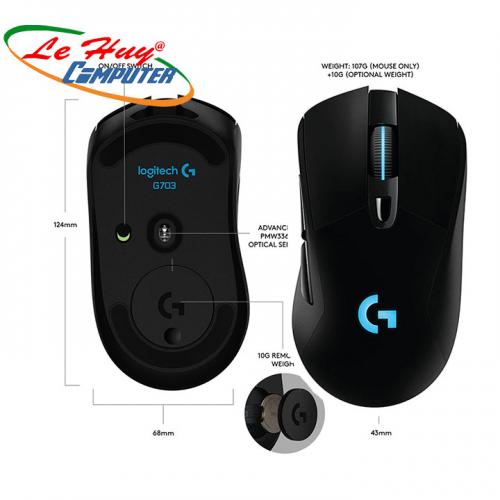 Chuột máy tính Logitech G703 LIGHTSPEED WIRELESS GAMING