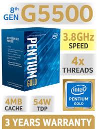 CPU Intel Pentium Gold G5500 3.8Ghz / 4MB / Socket 1151 (Coffee Lake )