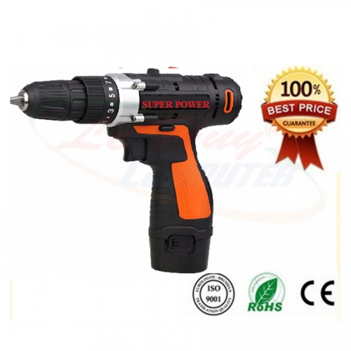 MÁY KHOAN CẦM TAY 12V-2 TỐC ĐỘ (2PIN + 1SẠC)