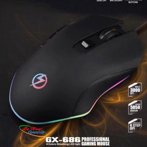 Chuột máy tính Lingtning GX686 LED RGB