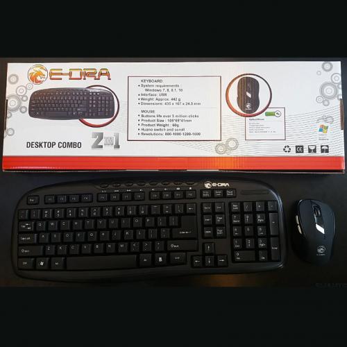 Combo Bàn phím & Chuột máy tính không dây EBLUE EC888BK