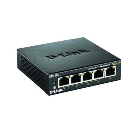 Thiết bị chuyển mạch Switch D-Link DGS-105 5 Port 10/100/1000MBPS (sắt)