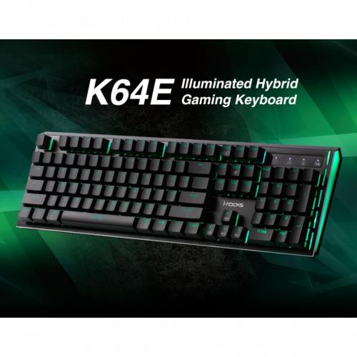 Bàn phím I-Rocks IRK K64E-NBK LED 7 MÀU