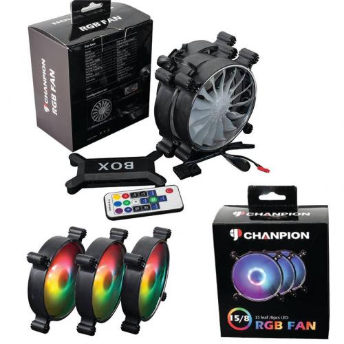 Fan Case CHANPION SLIM RGB ( Bộ 3 fan RGB có hub + controler )