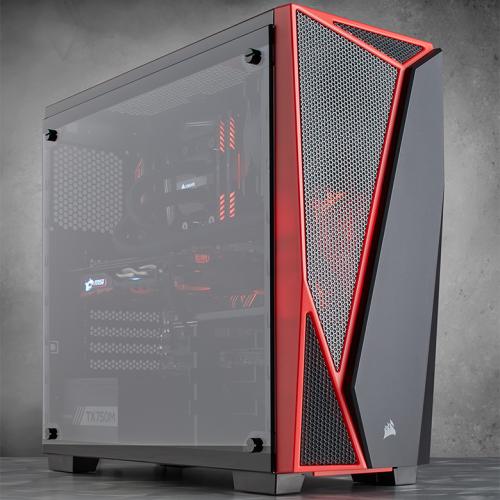 Vỏ máy tính Corsair SPEC-04 Tempered Glass Black / Red
