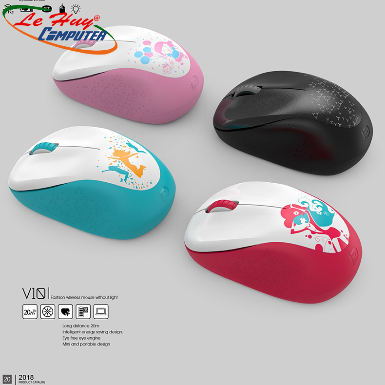 Chuột Vi Tính Không Dây FD V10 - Hàng Chính Hãng