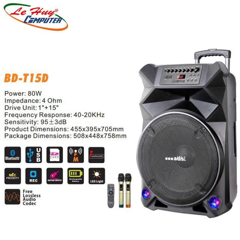 Loa Kéo Di Động A/D/S BD-T15D - Hàng Chính Hãng