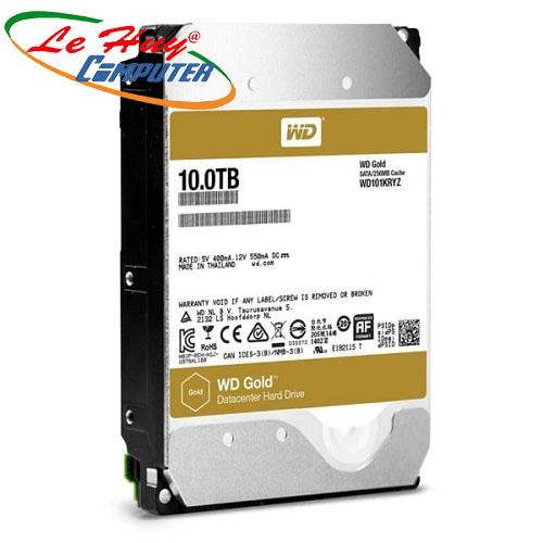 Ổ Cứng HDD Western ENTERPRISE 10TB Gold- Sata 3 (6Gb/s), 7200 rpm, Cache 256MB (Gold) - WD101KRYZ