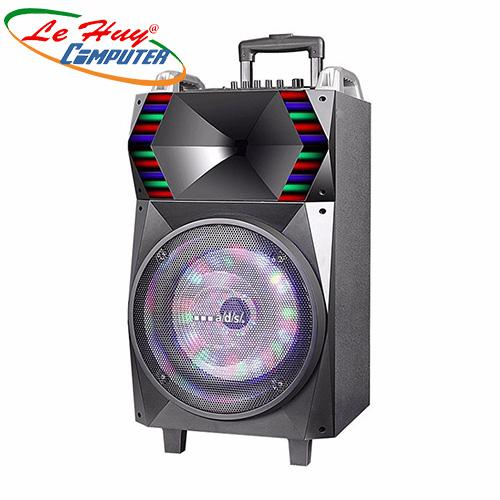 Loa Kéo Di Động A/D/S BL-T12B(2.5 tấc)  (USB+TF+BT+FM) + 2Micro đi kèm – 180W