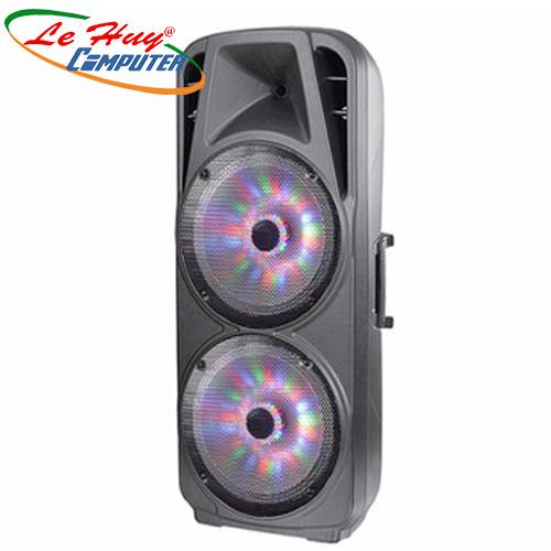 Loa Kéo Di Động A/D/S TC-215F(4 tấc)  (USB+TF+BT+FM) + 2Micro đi kèm – 200W