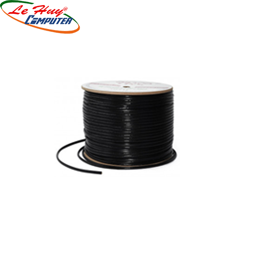 CÁP MẠNG Aipoolink S-FTP OFC CAT5e OUTDOOR MESSENGER WIRE - Cáp ngoài trời Đồng 100% - Đen