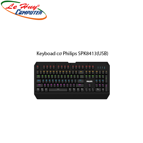 Keyboad cơ Philips SPK8413(USB)-Phím cơ Blue Swicth+VAT50K
