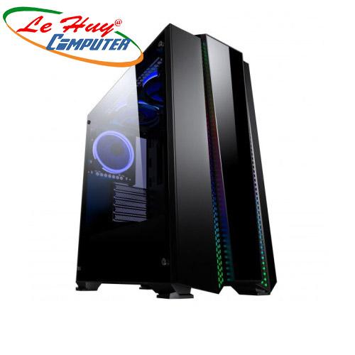 Vỏ máy tính Chanpion POLARIS 2 mặt kính cường lực - Tặng kèm 1 fan RGB