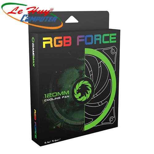 Fan Case LED RGB GMX-12RGB  (12CM RGB 15xLED /PVC with Black shield 7 pin (3+4) RGB and Fan Connector /rubber gasket/9 blade+Retail box)