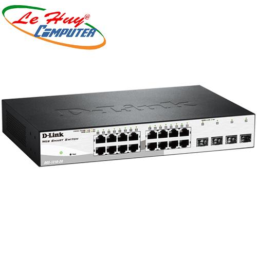 Thiết bị chuyển mạch Switch D-Link DGS-1210-20 16-port RJ45 Gigabit + 4-slot SFP