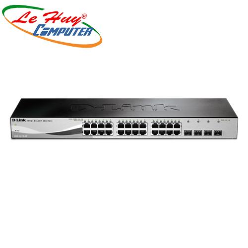 Thiết bị chuyển mạch Switch D-Link DGS-1210-28 24-port RJ45 Gigabit + 4-slot SFP
