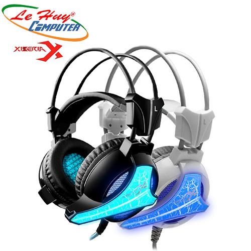 Tai Nghe Xiberia X5 - jack 3.5 mm trắng/xanh LED
