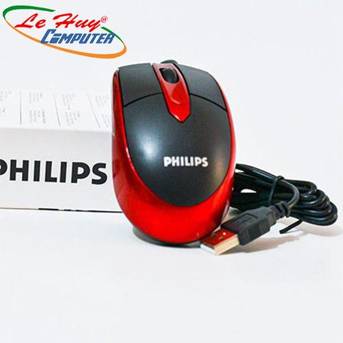 Chuột máy tính Phillp Màu Đỏ/Đen Loại  USB hàng xịn