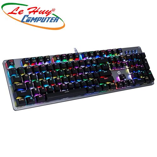 Bàn phím cơ blue swicth HP GK100S bạc (USB)Phím cơ Blue Swicth