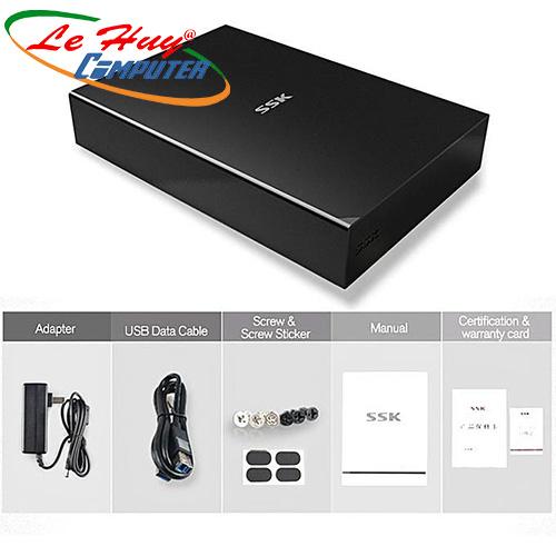 Hộp Box ổ cứng SSK HE-S3300 Sata 3.5” USB 3.0 xịn