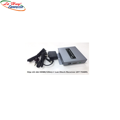 Hộp nối dài HDMI (120m)-> Lan Dtech Receiver (DT7046R)