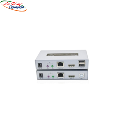 Hộp nối dài HDMI (100m)-> Lan+USB Dtech (DT7051)4K