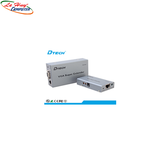 Hộp nối dài VGA(200m)+Audio  -> Lan Dtech(DT7020A)