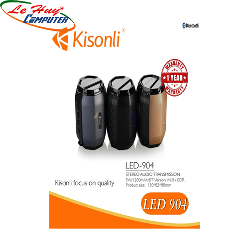 Loa Kisonli Bluetooth LED-904