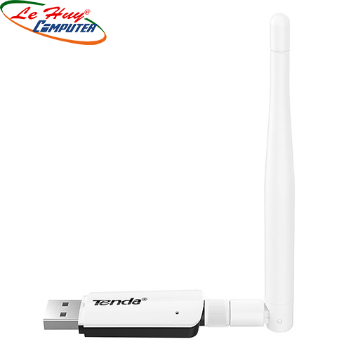 USB Wireless Tenda U1 300Mbps chuẩn N anten 3.5dbi tháo rời Gắn vào PC để có Wifi