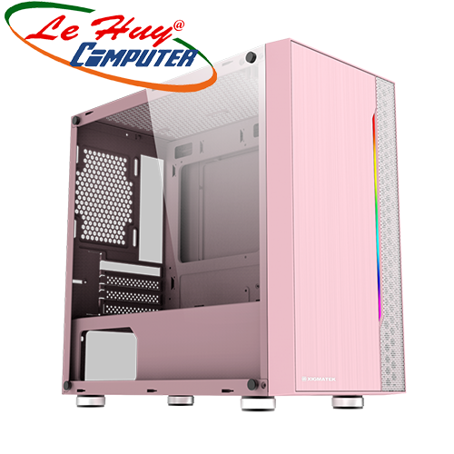 Vỏ máy tính Xigmatek GEMINI QUEEN (RGB STRIP)-HỒNG