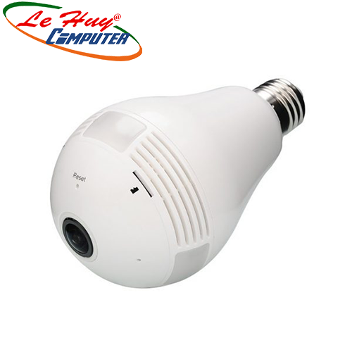 Camera Yoosee mắt cá hình bóng đèn: Camera cố định 360 độ, hồng ngoại IP 1.3 Megapixels