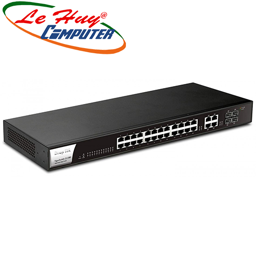 Thiết bị chuyển mạch Switch Draytek VigorSwitch G1280 24 Port Gigabit