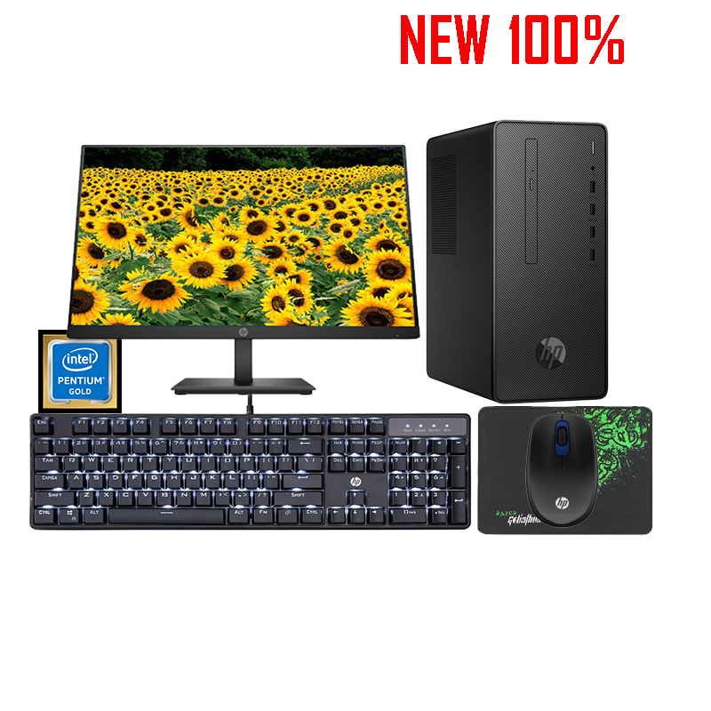 Máy tính để bàn/PC HP Desktop Pro G2 MT Pentium Gold G5400/4GB/500GB HDD/Intel UHD Graphics/FreeDos