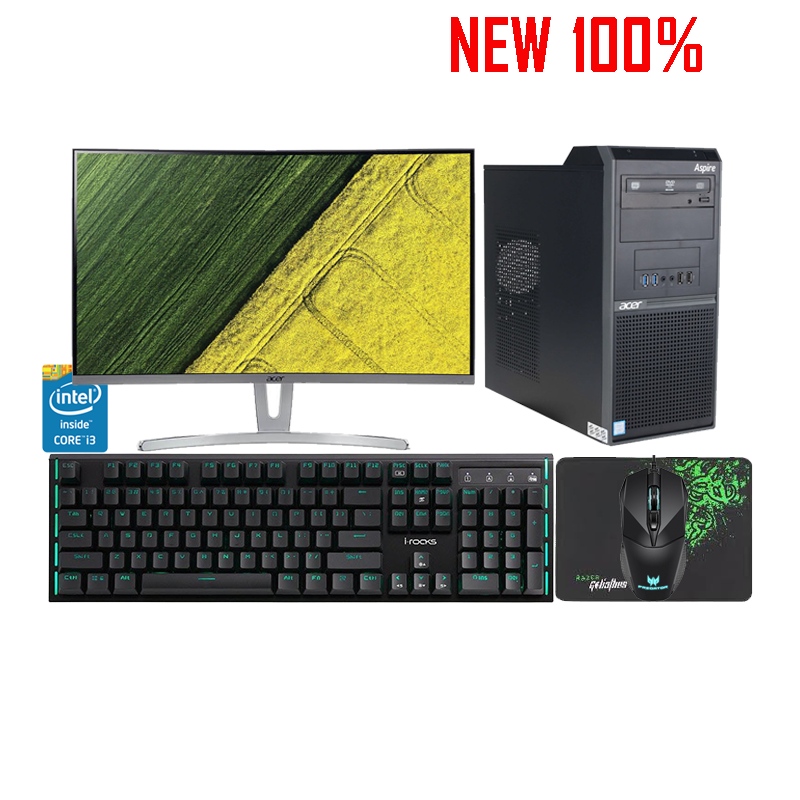 Máy Tính Để Bàn/PC Acer M200MT i3-7100/4GB/1TB HDD/Intel HD Graphics/FreeDOS