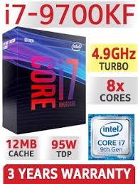 CPU Intel Core i7-9700KF(3.6GHz turbo up to 4.9GHz, 8 nhân 8 luồng, 12MB Cache, 95W) box cty check online