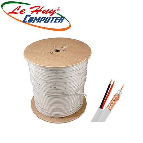 Cáp liền nguồn SANNIC 200M RG59 +2C CU (Trắng)