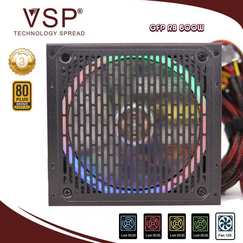 Nguồn máy tính VSP 600W RS600- LED RGB
